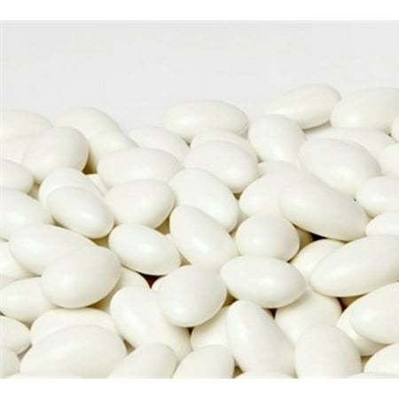 White Jordan Almonds by Its Delish, 1 LB Bulk Sugared Almond Nut with Sweet Hard Candy Coating - Bulk Wedding Favors, Bridal and Baby Showers, Party Buffets - USA Made, Vegan & Kosher
