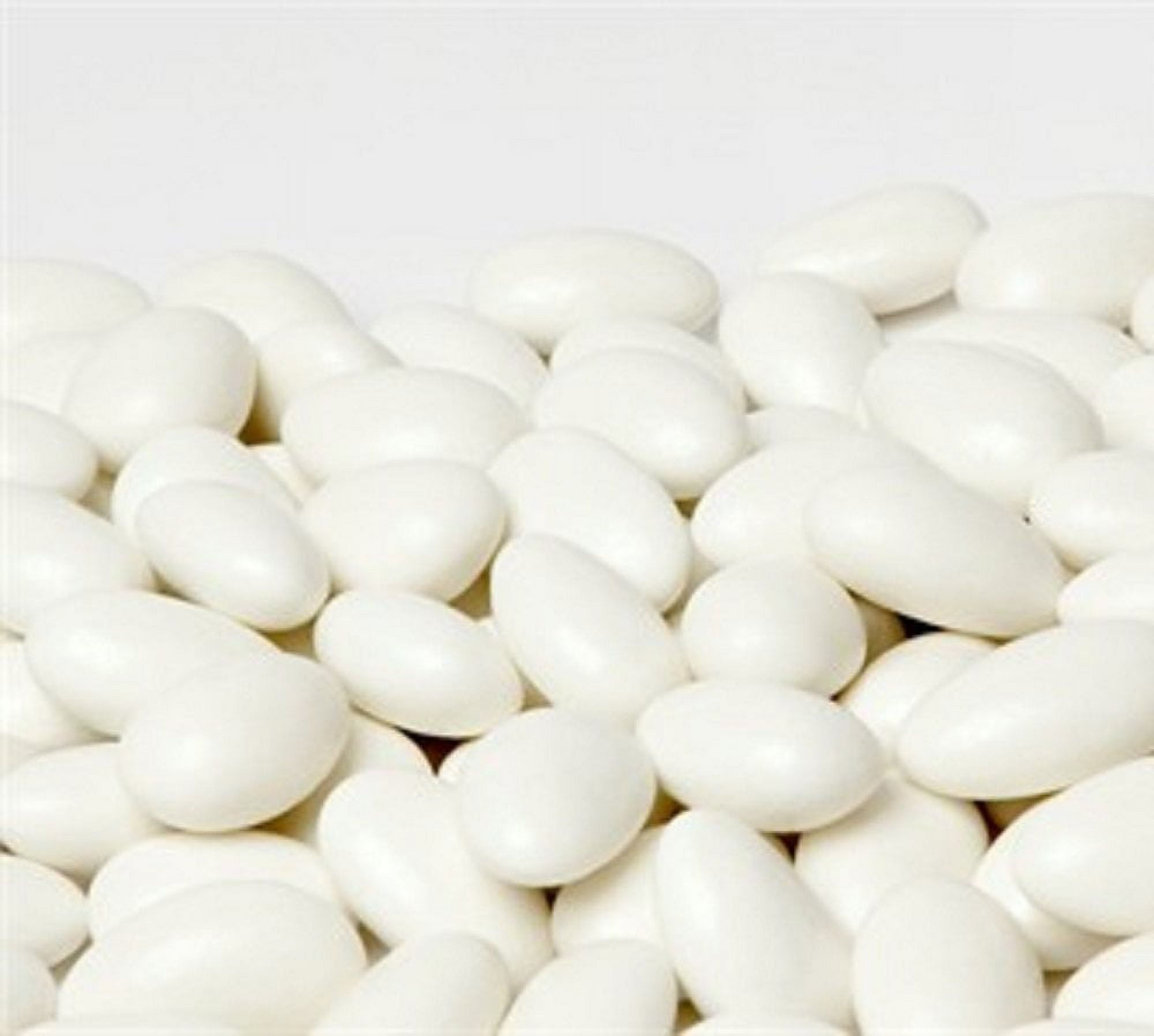White Jordan Almonds by Its Delish, 3 LBS Bulk Sugared Almond Nut
