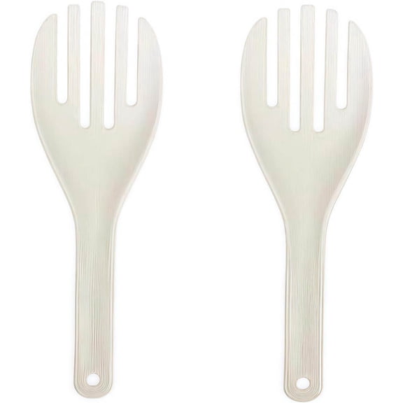 White Jumbo Large Plastic Rice Paddle Spatula Scoop Fork-Like, Serving Spoons, Rice and Potato Servers