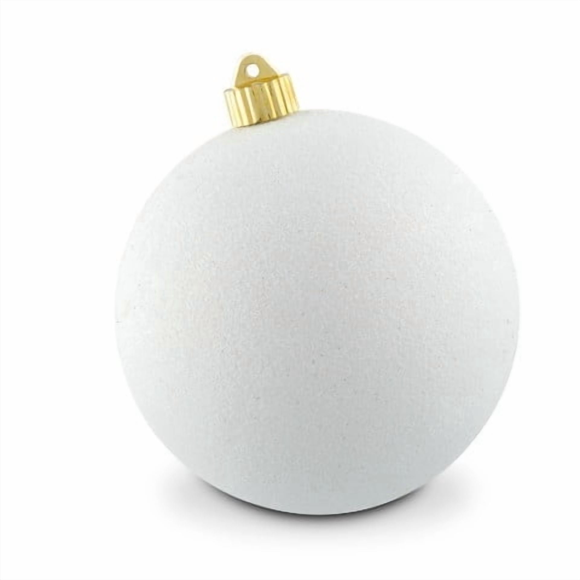 Off White Jumbo Glitter Ball Shatterproof Christmas Ornament, 8", by Holiday Time