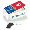 thumbnail image 1 of White Kansas Jayhawks 40-Can Cornhole Cooler, 1 of 2