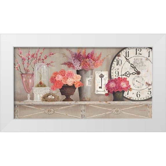 White, Kathryn 24x14 White Modern Wood Framed Museum Art Print Titled - Blossom Time