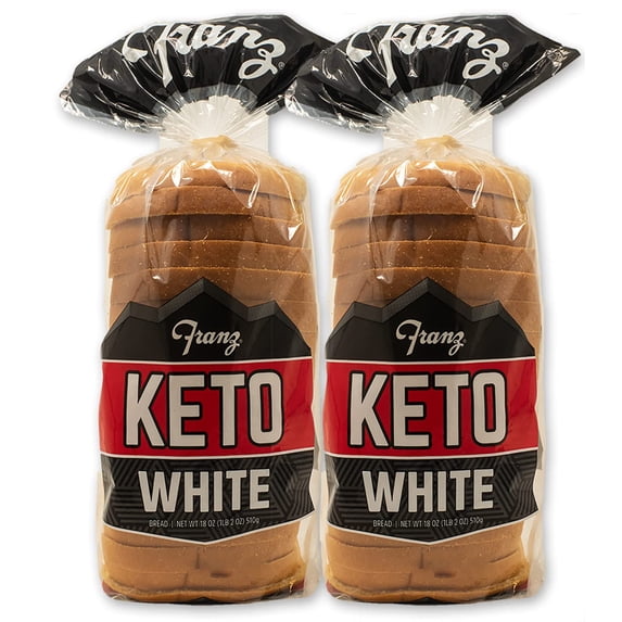 White Keto Bread - NET Carbs - Keto Diet Approved - 2 Loaf Pack (2 x ...