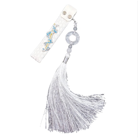 White Keyboard Cable Sleeve with Tassel for Wooting, Handmade Custom DIY Sewn Cable Sleeve