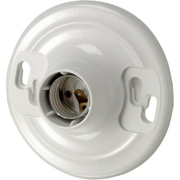 White Keyless Plastic Lampholder