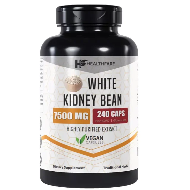 White Kidney Bean Extract 7,500 mg 240 Capsules Pure Carb Blocker