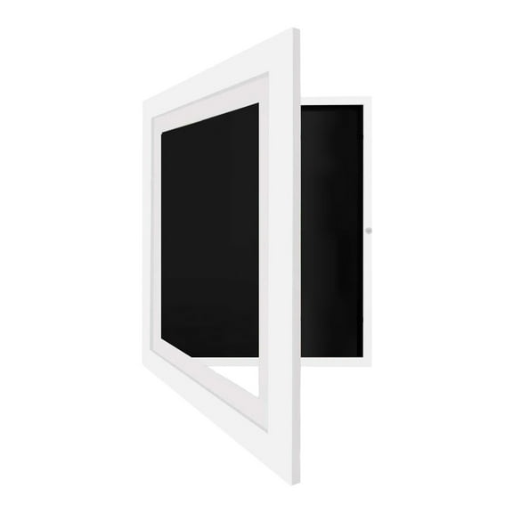White Kids Flip-Top Picture Frame With Storage For Drawing Paper, Portable Art Display & Organizer, Creative Drawing Board For Children'S Artwork
