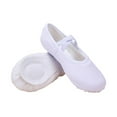 thumbnail image 1 of White Kids Soft Sole Dance Practice Shoes With Elastic Laces, Ideal For Dance Class And Exercises, 1 of 3