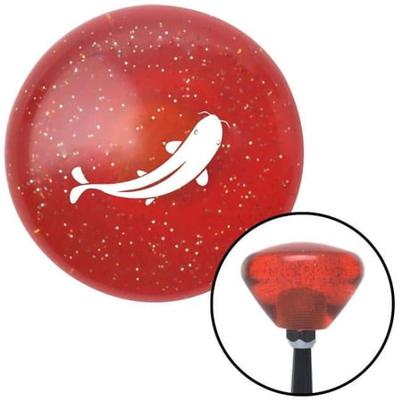 White Killer Whale Orange Retro Metal Flake Shift Knob with M16 x 1.5 Insert Auto Brody