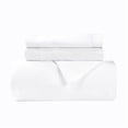thumbnail image 1 of White King Size Cotton Blend Thread Count Washable Duvet Cover Set, 1 of 1