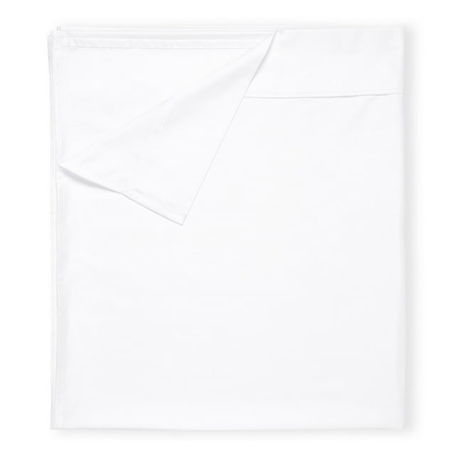 White King Size Flat Sheet Soft & Durable, 100 Cotton, 400 Thread