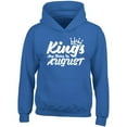 thumbnail image 1 of White Kings Are Born In August Hoodie Birthday Gift Men's Outfit Color Royal Blue 2X-Large, 1 of 2