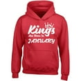 thumbnail image 1 of White Kings Are Born In January Hoodie Birthday Gift Men's Outfit Color Red 2X-Large, 1 of 2
