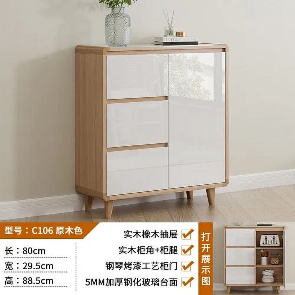 White Kitchen Cabinet Storage Cupboard Sideboard Nordic Buffet Cabinet Design Console Moveis Para Casa Home Furniture CY50KC