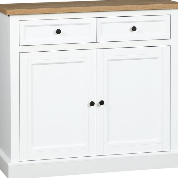 White Kitchen Cabinet for Storage Organization / Unload Dishes on Top Surface