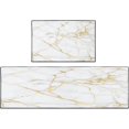 thumbnail image 1 of White Kitchen Mat Marble Kitchen Rugs Sets of 2, Washable Non-Slip Abstract Kitchen Floor Mats for in Front of Sink Kitchen Decor for Dining Room, Floor Home, Office, Sink, Laundry, 1 of 6