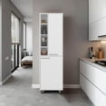 thumbnail image 1 of White Kitchen Pantry with Multiple Open and Closed Shelves, 1 of 5