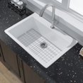 White Kitchen Sink Drop In 30 Inch 1 Hole 30"x22" Drop In Kitchen