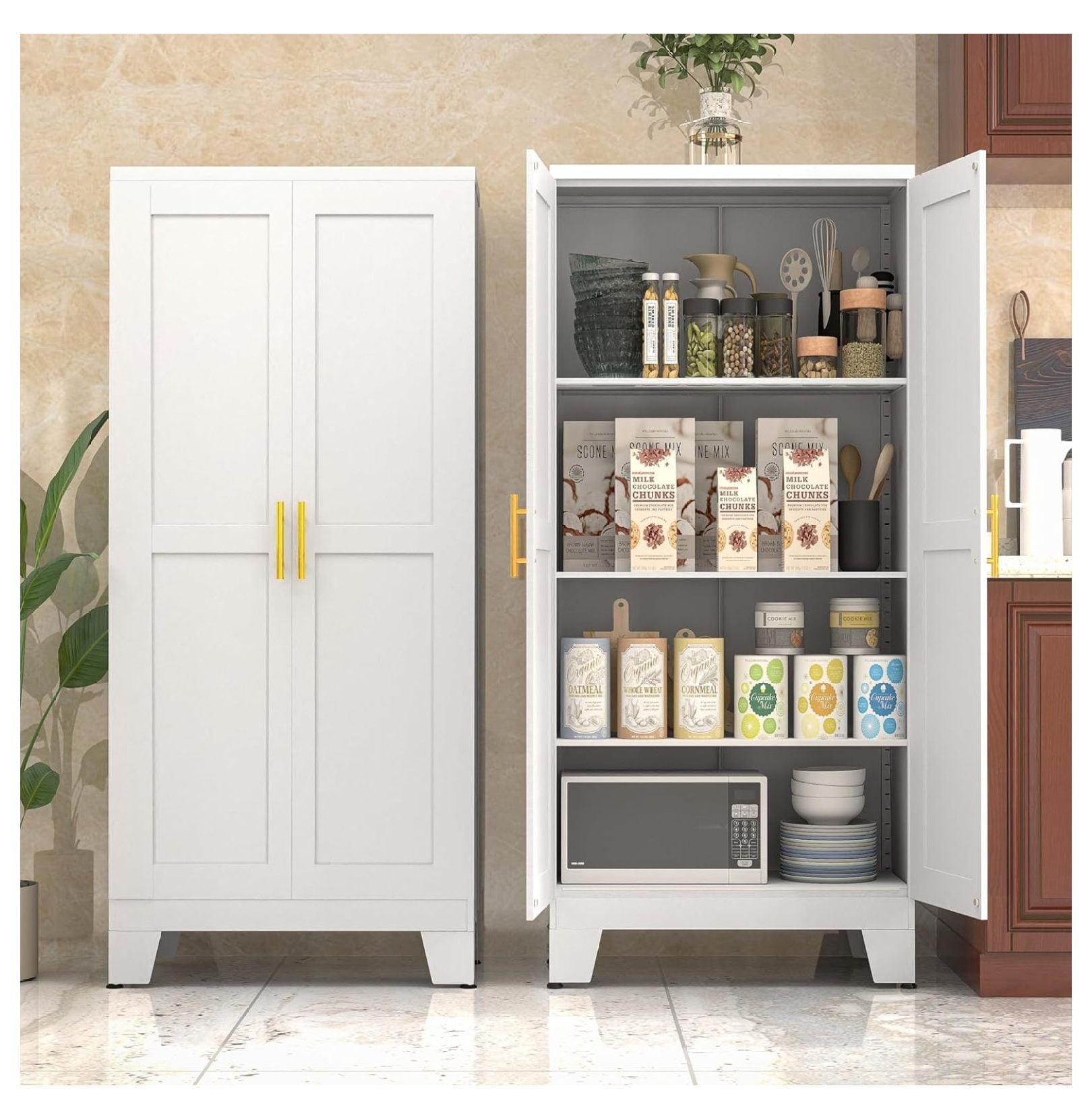 White Kitchen Storage Kitchen Pantry Storage with