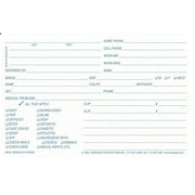 White Klip Kards Dog Grooming Kennel Card Chart Pet Info Checklist 4 x 6 100 Ct 100 Pack