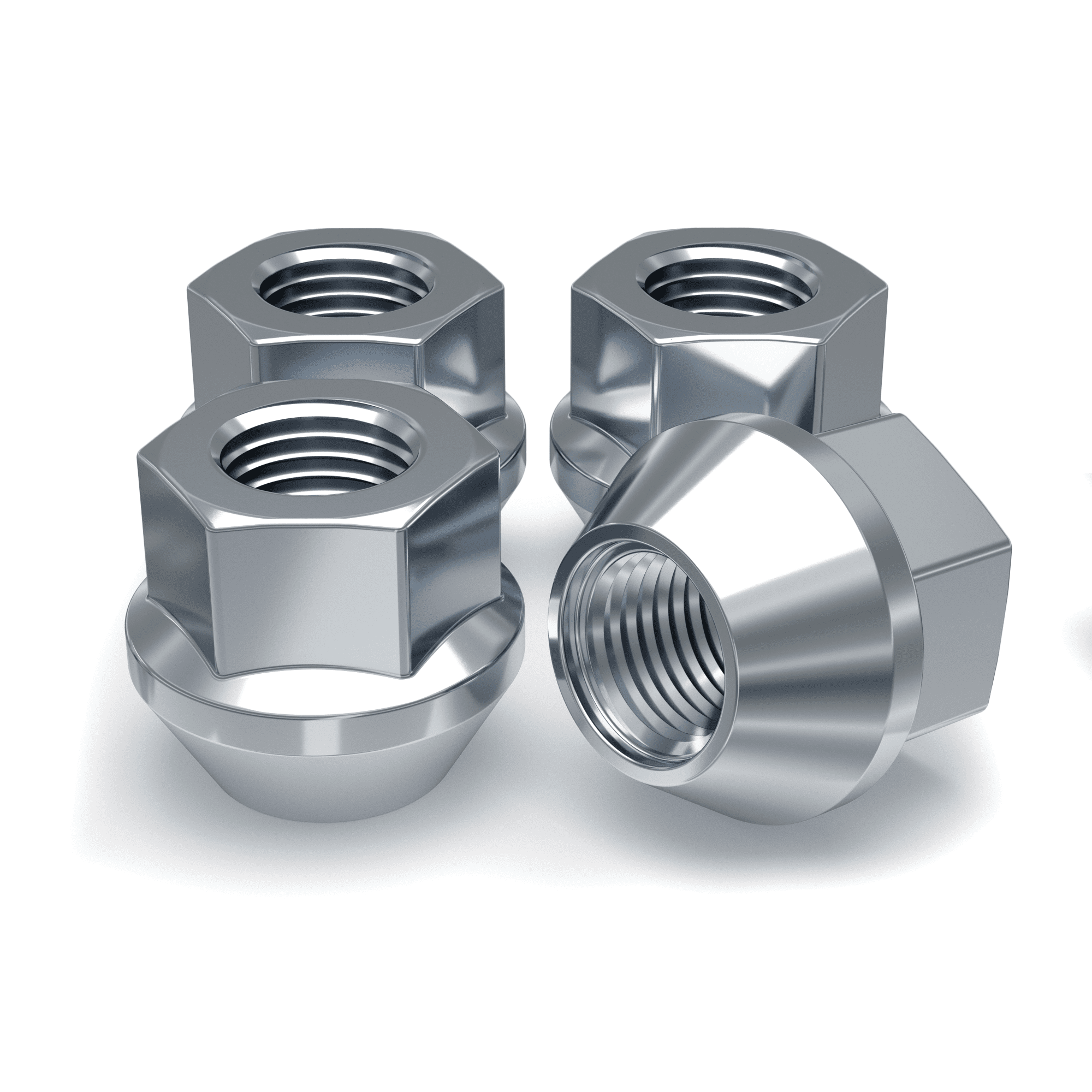 White Knight 9113091S Chrome M14 x 1.50 Open-End Lug Nut, 4 Pack 