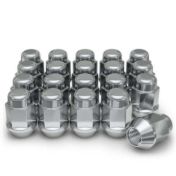 White Knight 951704S Chrome 1/2"-20 Bulge Acorn Lug Nut, 20 Pack