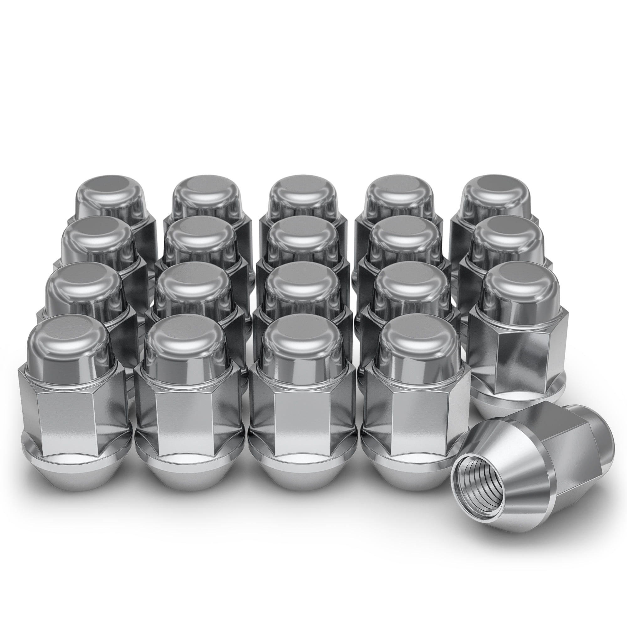 White Knight 951709S Chrome M14 x 1.50 Bulge Acorn Lug Nut, 20 Pack