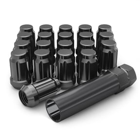 White Knight 953806BK Black Chrome M12 x 1.25 Spline Lug Nut, 20 Pack
