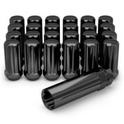 White Knight 963809LBK Black Chrome M14 x 1.50 Duplex Spline Lug Nut, 24 Pack