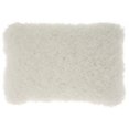 thumbnail image 1 of White Knubby Plush Lumbar Throw Pillow, 1 of 2