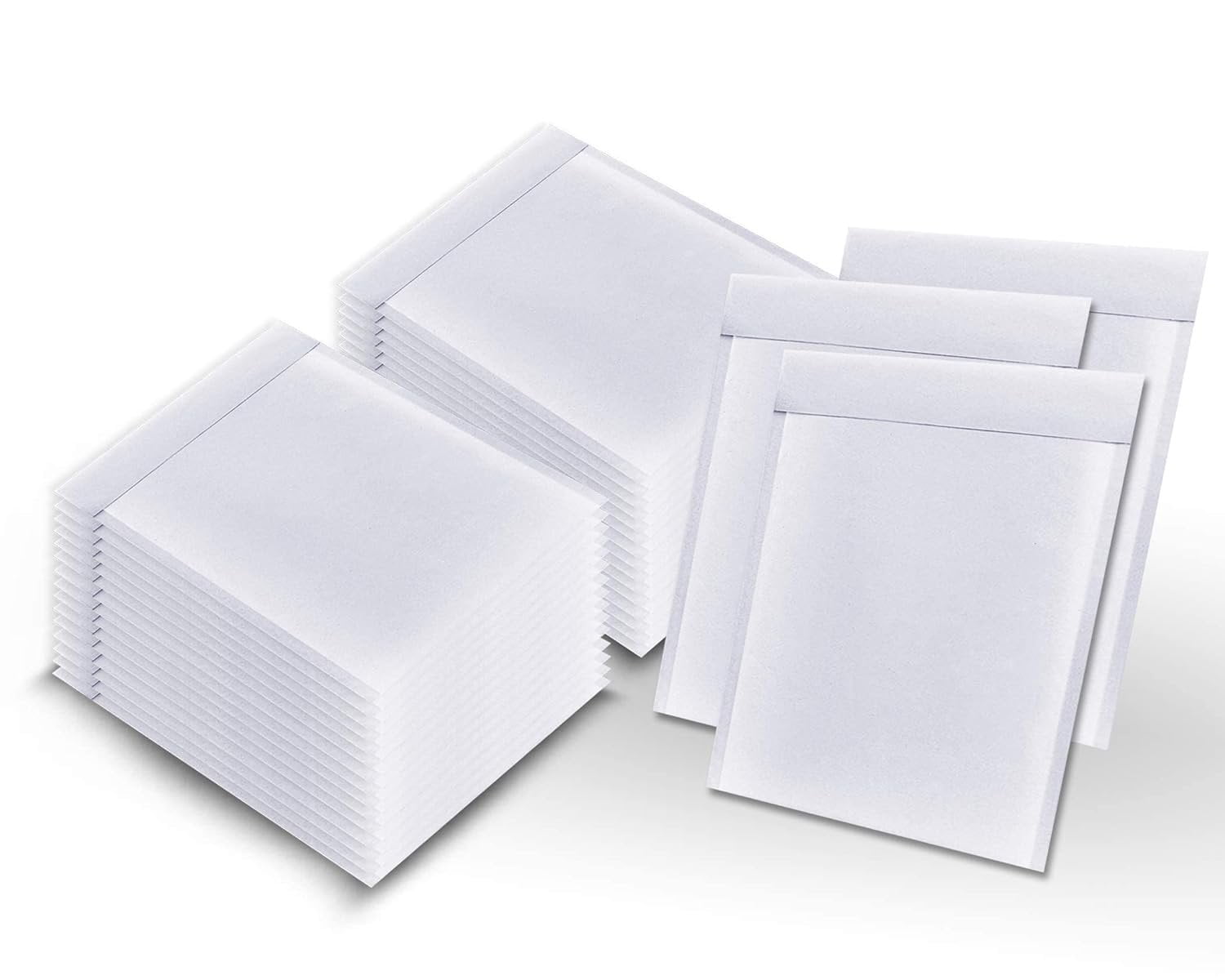 White Kraft Bubble Mailer Envelopes, 8.5 x 11 Inches. 200 Pack Mail