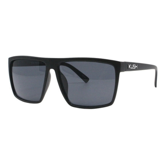 White Kush Men's Sunglasses Matte Black Classic Square Frame UV400