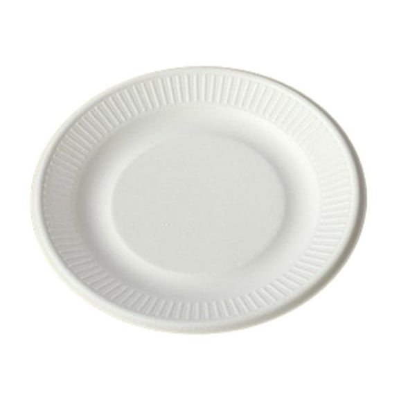 White L Disposable Bamboo Pulp Paper Plates Eco Friendly Compostable Uncoated 10 Pack For Bbq Party Picnic Birthday Events Household Dinner Cake Dessert 11.2X9.05X0.98 In Recyclable Tablew