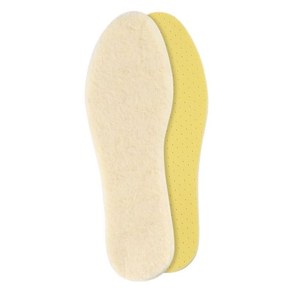 White L White Wool Fleece Insoles Size 39-40 With Latex Comfort Winter Warm Plush Breathable Sports Shoe Pads For Daily Use Indoor Outdoor Activities