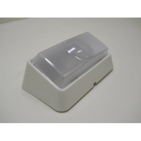 White LED 12V RV Camper Trailer Porch Security Light / Angled White Base