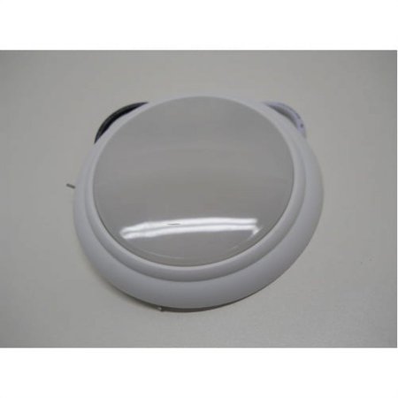 White LED 3" Round Low Profile Truck Semi RV Bus Trailer Utility Dome Light