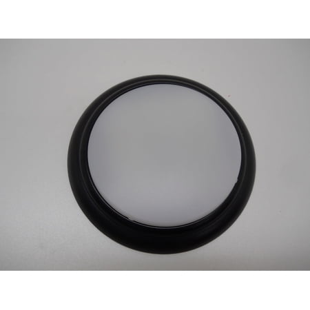 White LED 5" Round RV Bus Trailer Utility Dome Ceiling Light / Black Base