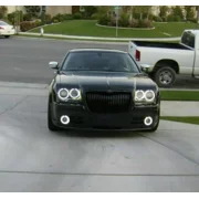 White LED Halo Angel Eye Fog Light Lamp kit for 2005-2010 CHRYSLER 300C / SRT-8