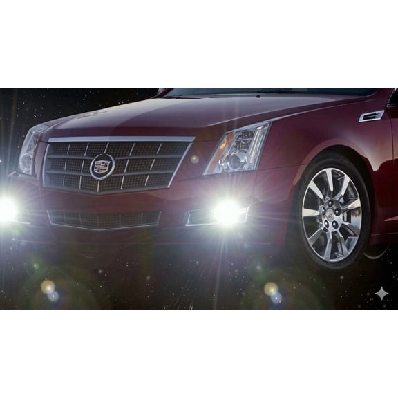 White LED Halo Fog Lamps Driving Fog Light Kit for 2008-2013 Cadillac CTS