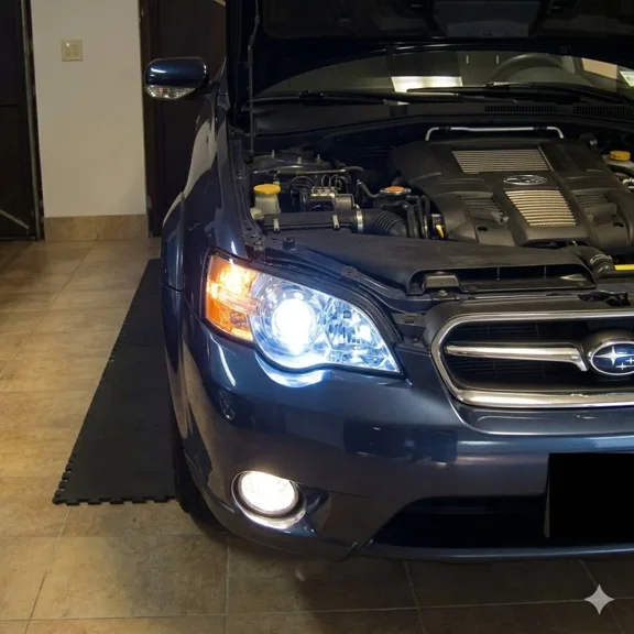 White LED Halo Fog Lamps Driving Light Kit for 2003-2009 Subaru Legacy BL BP