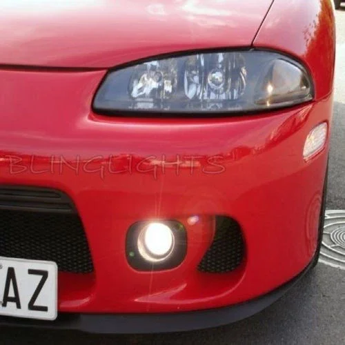 White LED Halo Fog Lamps Light Kit For 1995-1999 Mitsubishi Eclipse