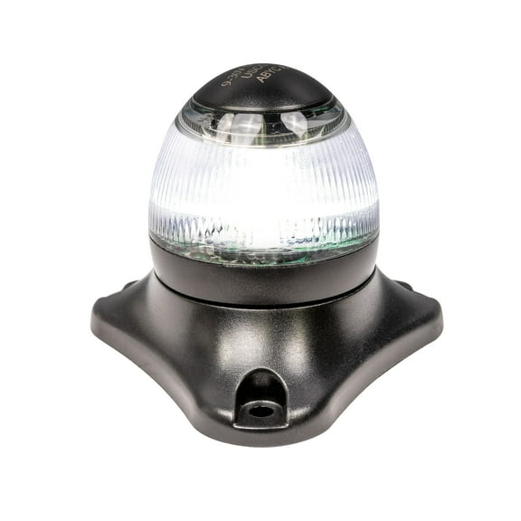White LED Marine Navigation Anchor All-Round Boat Light [USCG ABYC A-16 3NM] [IP66 Waterproof] [Chrome & ABS] 3 Nautical Mile Visibility Fold Down Stern Light for Fishing Boat Yacht Pontoon