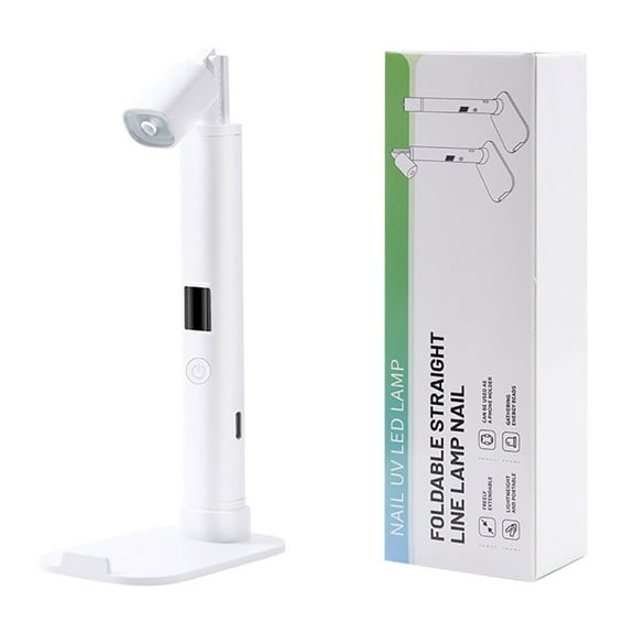 White LED Nail Light for Gel Nails: Handheld LCD Display Screen Flash Cure Lamps with Stand for Gel Nail Quick Drying Cordless Handsfree U V Light for Nails Home Manicure Nail Dryer