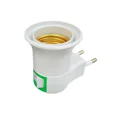 thumbnail image 1 of White LED Socket Converter Adapter E27 to European Plug with ON/OFF Switch for Light Bulbs and Lamps, 1 of 5