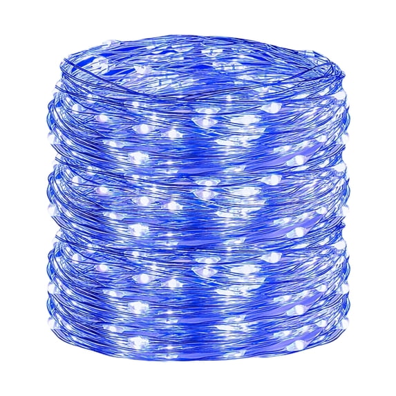 White LED String Lights with Blue Wire, Flexible Fairy Lights for Christmas Gift Wrapping, Party Decor, Bedroom, Table, and Indoor or Outdoor Holiday Lighting