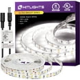 White LED Strip Lights 5000K,10ft Standard Density 12V Tape Light
