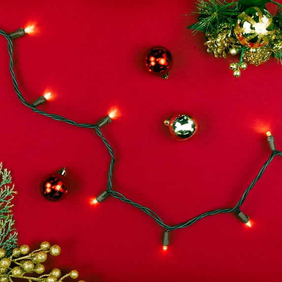Northlight LED Wide Angle Christmas Lights - Warm White - 16.25' Brown Wire - 50ct