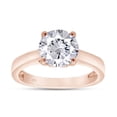 thumbnail image 1 of White Lab Created Moissanite Diamond Solitaire Engagement Wedding Ring In 14K Rose Gold Plated Sterling Silver(G-H Color,1.50 Cttw)-7.5, 1 of 7