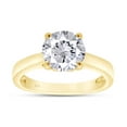 thumbnail image 1 of White Lab Created Moissanite Diamond Solitaire Engagement Wedding Ring In 14K Yellow Gold Plated Sterling Silver(G-H Color,1.50 Cttw)-5.5, 1 of 7