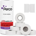 thumbnail image 1 of Perco 2 Line White Labels - 6,000 Blank Price and Date Gun Labels for Perco 2 Line Price and Date Guns - 8 Rolls, 1 Sleeve - Made in USA, 1 of 7